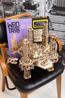 Wood Trick Offshore Rig Platform Wooden 3D Puzzles for Adults and Kids to Build - Interactive Movable Platform - Wooden Models Engineering DIY Project Mechanical 3D Wooden Puzzles Model Kits for Adult by TinyTreasures Baby Boutique