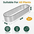 Utopia Home Galvanized Raised Garden Bed, 6 by 2 by 1 feet Lightweight Planter Boxes Outdoor with Easy Assembly, Large Garden Bed for Vegetables, Fruits, Flowers, Silver by GreenHaven Gardens