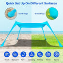 COMMOUDS Beach Tent Sun Shelter - UPF50+ Pop Up Beach Canopy with Sandbags & Sand Shovel & Windproof Poles, Portable Sun Shade for Beach, Camping, Picnics, Backyard by TinyTreasures Baby Boutique
