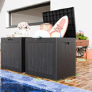 30 Gallon Outdoor Deck Box,Storage Lockable Waterproof Patio Furniture,Garden Tools,Cushions,Pool Accessories Outside Storage Resin Box(Black) by CozyNest Decor