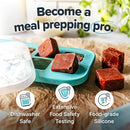 Souper Cubes 2 Tbsp. Silicone Freezer Molds - Perfect for Storing Garlic, Herbs, Ginger, Pesto, Tomato Paste, Lemon Juice, Purees and More - Silicone Baby Food Freezer Tray - Aqua – 1-Pack by TinyTreasures Baby Boutique