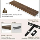 RICHFOCUS 36Inch Floating Shelves for Wall 2 Pack Shelves for Bedroom|Kitchen|Bathroom Wall Mounted Rustic Wood Floating Shelf with Invisible Brackets for Books|Storage|Decor, Walnut by CozyNest Decor