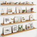 Floating Picture Ledge Shelves for Wall Set of 4, 56 Inch Wall Shelves with Lip Long Large Nursery Book Shelf for Toys Storage Kids Bookshelf Wall Mounted Living Room Bedroom Decor Frames by TinyTreasures Baby Boutique