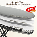 Yaheetech Foldable Ironing Board, Heavy Duty Iron Board with 9 Adjustable Heights, 4 Layer Cover and Safety Iron Rest, 52X14 Compact and Space Save Iron Board for Home Laundry Room Use, Gray by CozyNest Decor
