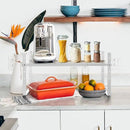 Expandable Cabinet Shelf Organizer Rack, Stackable Kitchen Counter Storage Shelves Stand, Adjustable Height Pantry Shelf Spice Rack (White, 1 Pack) by CozyNest Decor