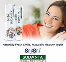 Sri Sri Tattva Sudanta Herbal Toothpaste for Oral Care Protection - Fluoride Free Ayurvedic Toothpaste to Strengthen Teeth and Gums Without Causing Sensitivity - All Natural (200g) Pack of 2 by CozyNest Decor