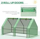 Outsunny 6' x 3' x 3' Mini Greenhouse with Zippered Doors & Roll-up Windows, Portable Plant Hot House with Durable PE Cover, Water Resistant, UV Protected for Outdoor Flowers, Vegetables, Green by GreenHaven Gardens