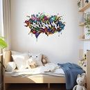 Personalized Name Graffiti Wall Decal Custom Name Graffiti Street Art Brick Room Decor Teen Wall Decals and Stickers for Nursery, Room Walls Decor, Peel & Stick Name Decals for Walls by CozyNest Decor