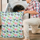 2pcs Travel Waterproof Laundry Bag, Cloth Diaper Wet Dry Bags with Handle & 2 Zipper Pockets, Reusable Washable Dirty Clothes Bag for Baby Adult Travelling Hanging, Bathing Beach Pool Daycare by TinyTreasures Baby Boutique