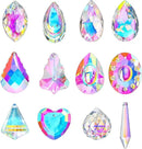 Crystal Prism Suncatchers, Rainbow Hanging Crystals Ornament Pendant for Window, Chandelier Part Replacement for Lamps Decoration,Pack of 12 by GreenHaven Gardens