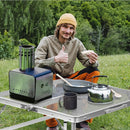 Square Folding Table, Easy for Storage, Compact and Portable Picnic Table for Grill, Outdoor Camping, Garden, Patio, Dining, BBQ, Party, Market and Card Table, 27.2 L × 27.2W inches by GreenHaven Gardens