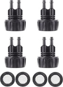 Inner 3/4 inch to Double 1/4 Pipe Joint with Four Black Strainer 6-Point Washers，Garden Irrigation System Used in Gardens,Lawns by GreenHaven Gardens