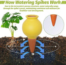 Terracotta Self Watering Spikes, 4 Pack Watering Bulbs for Indoor Outdoor Plants, Vacation Slow Release Plant Self Watering Planter Insert Devices, Colorful Water Globes While Away