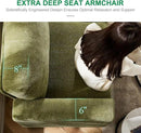 38.5 Oversized Accent Chair with Storage Green Corduroy, Single Modern Accent Sofa Chair with Arms for Apartment Living Room (21" Deep Seat) by CozyNest Decor
