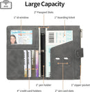 Passport Holder for Travel Rfid Passport Wallet for Women Men with Zipper Pocket Pen Sim Card Holders Slim Travel Accessories by TinyTreasures Baby Boutique