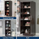 Sauder HomePlus Kitchen Pantry Storage Cabinet with Adjustable Shelves, Laundry Bathroom, L: 23.31" x W: 17.01" x H: 71.18", Dakota Oak by CozyNest Decor