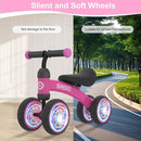 Baby Balance Bike Toys for 12-36 Months Kids Toy Boy and Girls Gifts Toddler Best First Birthday Gift Children Walker No Pedal Infant 4 Wheels Bicycle (Colorful, Rose Red-Light) by TinyTreasures Baby Boutique