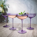 Colored Coupe Glass 7OZ Set Of 4 Colorful Champagne Cocktail Glasses Fancy Manhattan by The Wine Savant