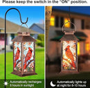 Solar Lantern Outdoor Waterproof Cardinal Garden Decor Birthday Gifts for Women Mom and Grandma Solar LED Plastic Decorative Hanging Light for Yard(Cardinal) by GreenHaven Gardens
