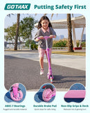 Gotrax K03 Kick Scooter for Kids, 5" LED RGB Lighted Wheels, 4.6 Lbs Lightweight and One-Click Detachable Design, Height Adjustable Handlebars, Anti-Slip Deck and Max Load 110 Lbs for Boy&Girl Age 3+ by TinyTreasures Baby Boutique