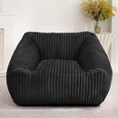 HABUTWAY Bean Bag Chair, Giant Bean Bag Chairs for Adults and Kids, Bean Bag Sofa, Lazy Floor Sofa, Faux Fur Beanbag Chair with Armrests for Living Room Bedroom (Black) by CozyNest Decor