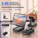 JTEMAN Tablet Stand Adjustable with Bluetooth Speakers,Kitchen Gadgets,Gifts for Women Men,Wireless Bluetooth Speaker Tablet Holder,Desk Mic Charging Sation Compatible with Phones and Tablet by GreenHaven Gardens