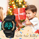 Kids Watch,Boys Watch for 3-15 Year Old Boys,Digital Sport Outdoor Multifunctional Chronograph LED 50 M Waterproof Alarm Calendar Analog Watch for Children with Silicone Band,Kids Gift by TinyTreasures Baby Boutique