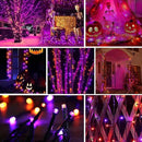 6-Pack Solar String Lights, 600 LED Extra-Long 236Ft Solar Halloween Lights Outdoor Waterproof, 8 Modes Led Halloween Lights for Garden, Patio, Wedding(Purple & Orange) by GreenHaven Gardens