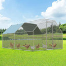 4ever2buy Chicken Runs for Yard with Cover, Large Metal Chicken Run Walk in Metal, Outside Dog Kennel with Roof, Flat Roofed Outdoor Kennel for Cats(9.2’Lx12.47’Wx6.4’H) by GreenHaven Gardens