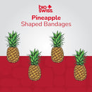 BioSwiss Bandages, Pineapple Shaped Self Adhesive Bandage, Latex Free Sterile Wound Care, Fun First Aid Kit Supplies for Kids, 24 Count by TinyTreasures Baby Boutique