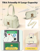 Birthday Gifts for Her-Duffle Bag for Travel Women, Travel Bags，Initial Overnight Bag with Wet Pocket，Lightweight Weekender Bags Personalized Gym Tote with Makeup Pouch by TinyTreasures Baby Boutique