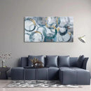 Abstract Canvas Wall Art, Modern Minimalist Wall Decor for Living Room - Blue, Teal Room Decorations, Framed 24x48IN by CozyNest Decor