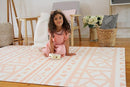 Cushmat Stylish Reversible Foam Play Mat (Large, Crystals - Gray Pink) - Soft, Waterproof, Durable Play mat for Infants, Babies, Toddler, Kids & Grownup - 6.5ft x 4.5ft by TinyTreasures Baby Boutique