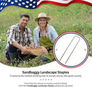 Sandbaggy 500-Count 6-Inch Galvanized Landscape Staples - SOD Garden Stakes ~ Trusted by Farmers & Contractors Across The USA by CozyNest Decor