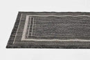 Unique Loom Outdoor Border Collection Area Rug - Soft Border (2' x 6' 1" Runner, Black/ Ivory) by GreenHaven Gardens