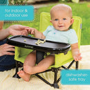 Summer by Bright Starts Pop 'N Sit Portable Booster Chair, Floor Seat, Indoor/Outdoor Use, Compact Fold, Green, 6 Mos - 3 Yrs by TinyTreasures Baby Boutique