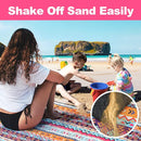 PY SUPER MODE Picnic Blankets Extra Large, Waterproof Foldable Outdoor Beach Blanket Oversized 83x79” Sandproof, 3-Layer Picnic Mat for Camping, Hiking, Travel, Park, Concerts-Bohemian Brown by TinyTreasures Baby Boutique