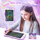 Unicorns Gifts for Girls Kids Toys 3 4 5 6 7 8 9 10 Years Old with LCD Writing Tablet/Glowing Blanket/Unicorn Bracelet/Eye Mask/Crossbody Bag/ 12PCS Purple Teen Girl Birthday Christmas Unicorn Toy by TinyTreasures Baby Boutique