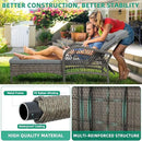 VIVIJASON Outdoor Wicker Chaise Lounge Chair, All-Weather PE Rattan Cushioned Patio Lounger Set with Side Table, 6-Position Adjustable Outside Pool Sunbathing Recliner with Armrest & Pillow, Gray by CozyNest Decor