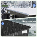 Aoxun 12' x 7.3' Shed 441 CU.FT Outdoor Waterproof Storage Shed with Triple Lockable Door Garden Metal Tool Shed for Outside (Black) by GreenHaven Gardens
