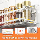 Spice Rack wall mounted 2 Pack, Space-Saving Spice Organizer for Spice Jars and Seasonings,Screw or Adhesive Hanging Spice Rack Organizer for Your Kitchen Cabinet,or Pantry Door,White by CozyNest Decor