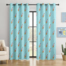 Kids Space Rockets Blackout Curtains - 100% Blackout, Thermal Insulated, Noise Reducing, Perfect for Kids Room and Nursery, 2 Panels (Aqua Mini Rockets, W52×L84) by TinyTreasures Baby Boutique