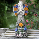 Yiosax-Garden Angels Outdoor Statue-Solar Lights Decor - Solar Angels for Cemetery Grave Cross Praying Succulent Wings Remembrance Angel Figurine Lawn Yard Decorations, White, Yiosax-Angel04 by GreenHaven Gardens