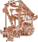 Wood Trick Wooden Marble Run Spiral Electric Motorized - Wooden 3D Puzzles for Adults and Kids to Build - 13x13 - Roller Coaster Mechanical Wooden Model Kits for Adults and Teens to Build by TinyTreasures Baby Boutique