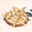 Matte Silverware Set Gold Flatware Set with Hexagon Handle 20 Pieces 18/0 Stainless Steel Cutlery Set Wedding Housewarming Gift Service for 4 (Matt gold) by CozyNest Decor