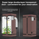 ATOUR 2x2 Grow Tent, 24"x24"x48''High Reflective Mylar 1680D Hydroponic Grow Tents, Waterproof Grow Tent with Double Cleart Observation Door and Floor Tray, for Indoor Plant Growing by GreenHaven Gardens