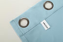 MIUCO Blackout Curtains Room Darkening Curtains Textured Grommet Panels for Living Room 2 Panels 52x84 Inch Long Sky Blue by TinyTreasures Baby Boutique
