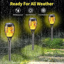 8 Pack Led Solar Torch Light with Flickering Flame Outdoor Waterproof Solar Flame Torch Garden Lights for Outside Yard Pathway Decoration by GreenHaven Gardens