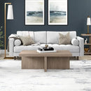 Henn&Hart Elna Coffee Table, 44" Wide,Grey by CozyNest Decor