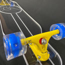 Clear Longboard Skateboard - Transparent Acrylic Long Boards with Light-Up LED Wheels for Smooth Rides - Ride The Streets in Style with Longboard Built for Beginners & Pros Alike by TinyTreasures Baby Boutique